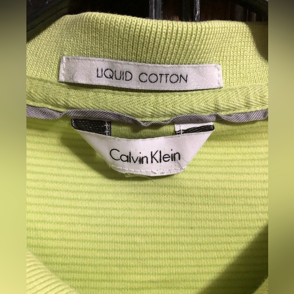 ☘️ CALVIN KLEIN - Liquid Cotten POLO Shirt - Picture 3 of 10